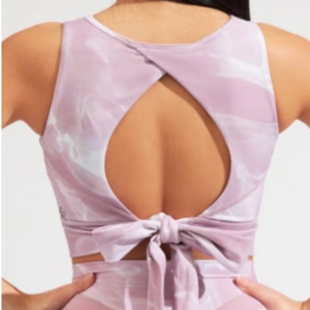 BuffBunny Lavender Tie-Back Sports Bra